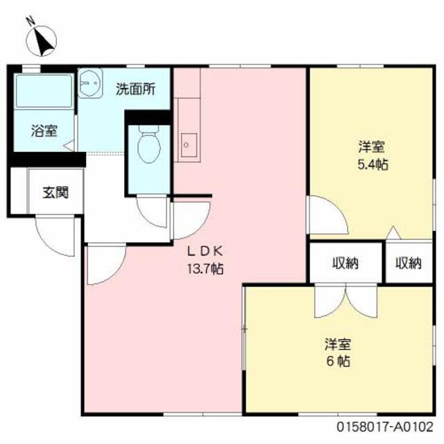 サンディアス児玉　Ａ棟の間取り