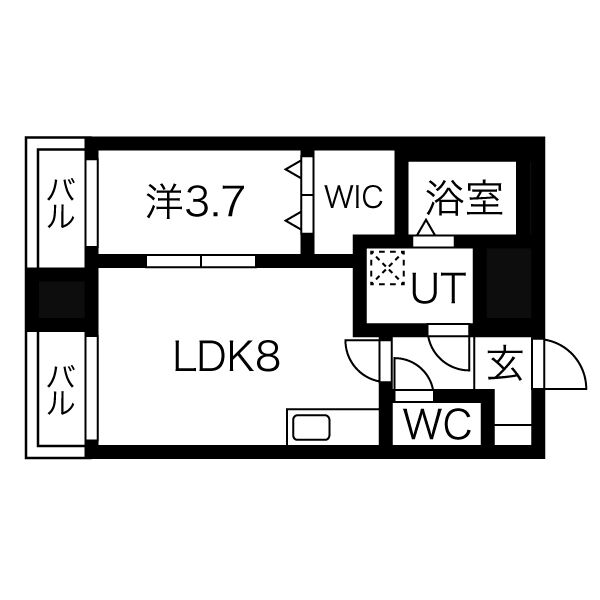 サンライズ支倉町の間取り