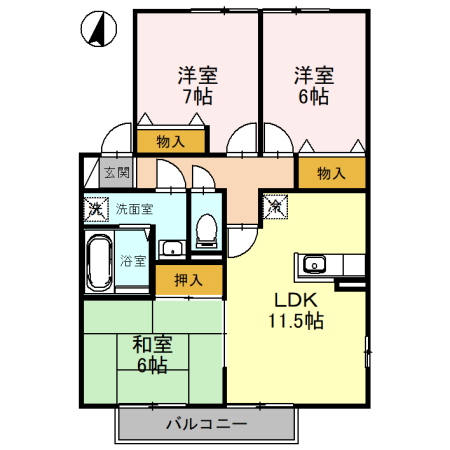 シンフォニータウンIの間取り