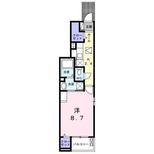 メゾン　グレーヌ王子町Iの間取り