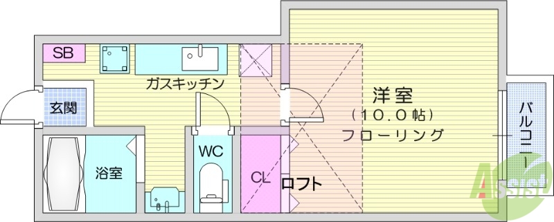 EXSTAGE　Eの間取り