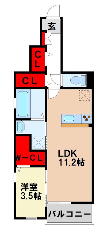 ウィリング　ブリス　Aの間取り