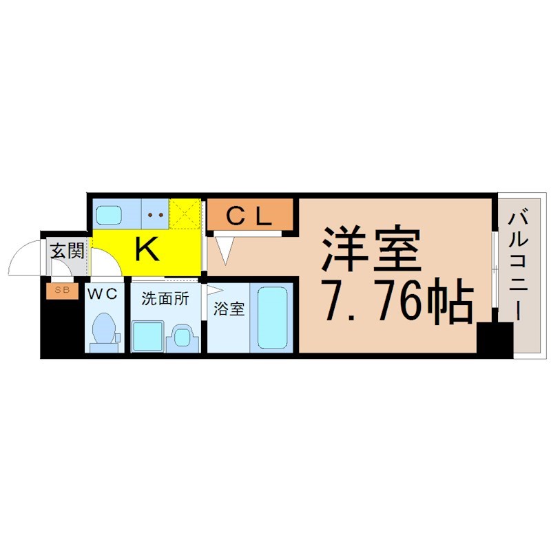 【名古屋市中区富士見町のマンションの間取り】