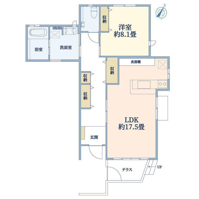 日吉本町１丁目戸建１階部分の間取り