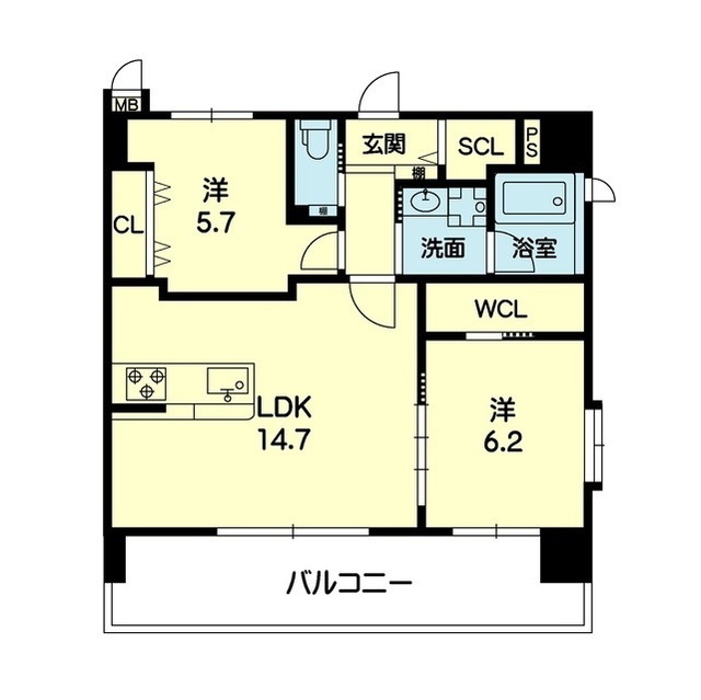 ライズ南熊本の間取り