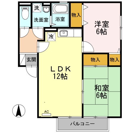 セジュール和泉II　A棟の間取り