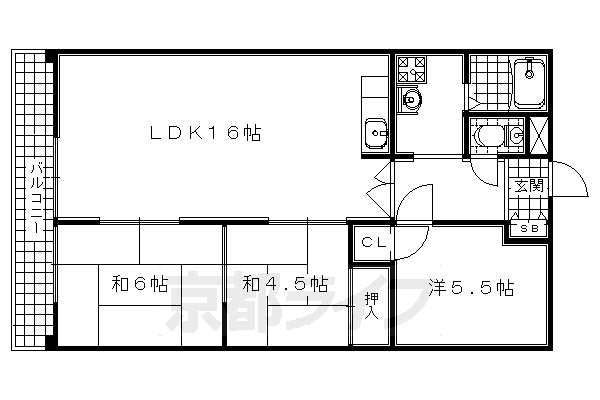 スクエアー柿ヶ谷の間取り