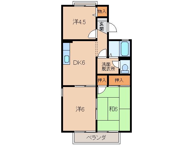 グリーンフル岩中の間取り