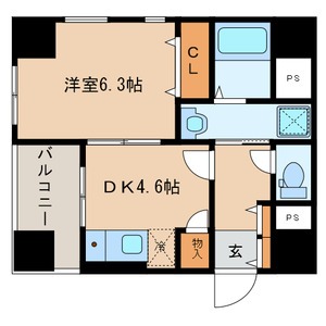 福岡市中央区高砂のマンションの間取り