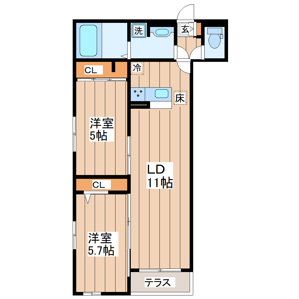 D-ROOM小田原八丁目A棟の間取り