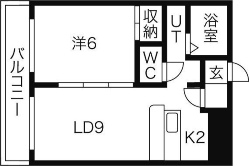 札幌市東区北十二条東のマンションの間取り