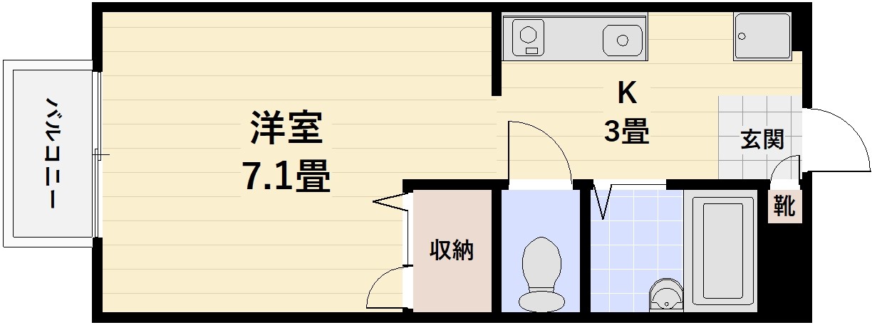 パレーシャル都Aの間取り写真