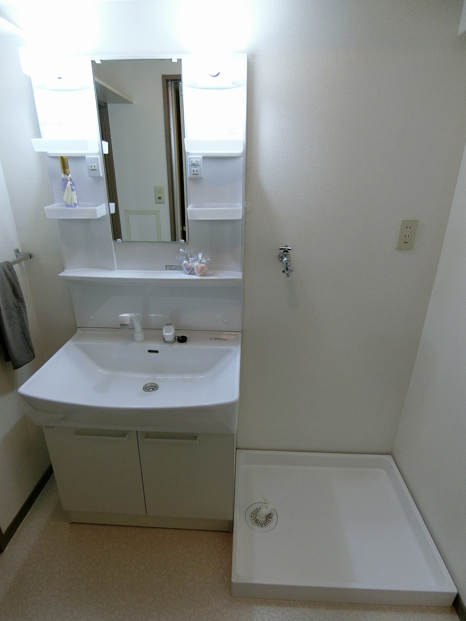 洗面設備　前回モデルルーム設置時の写真です。
