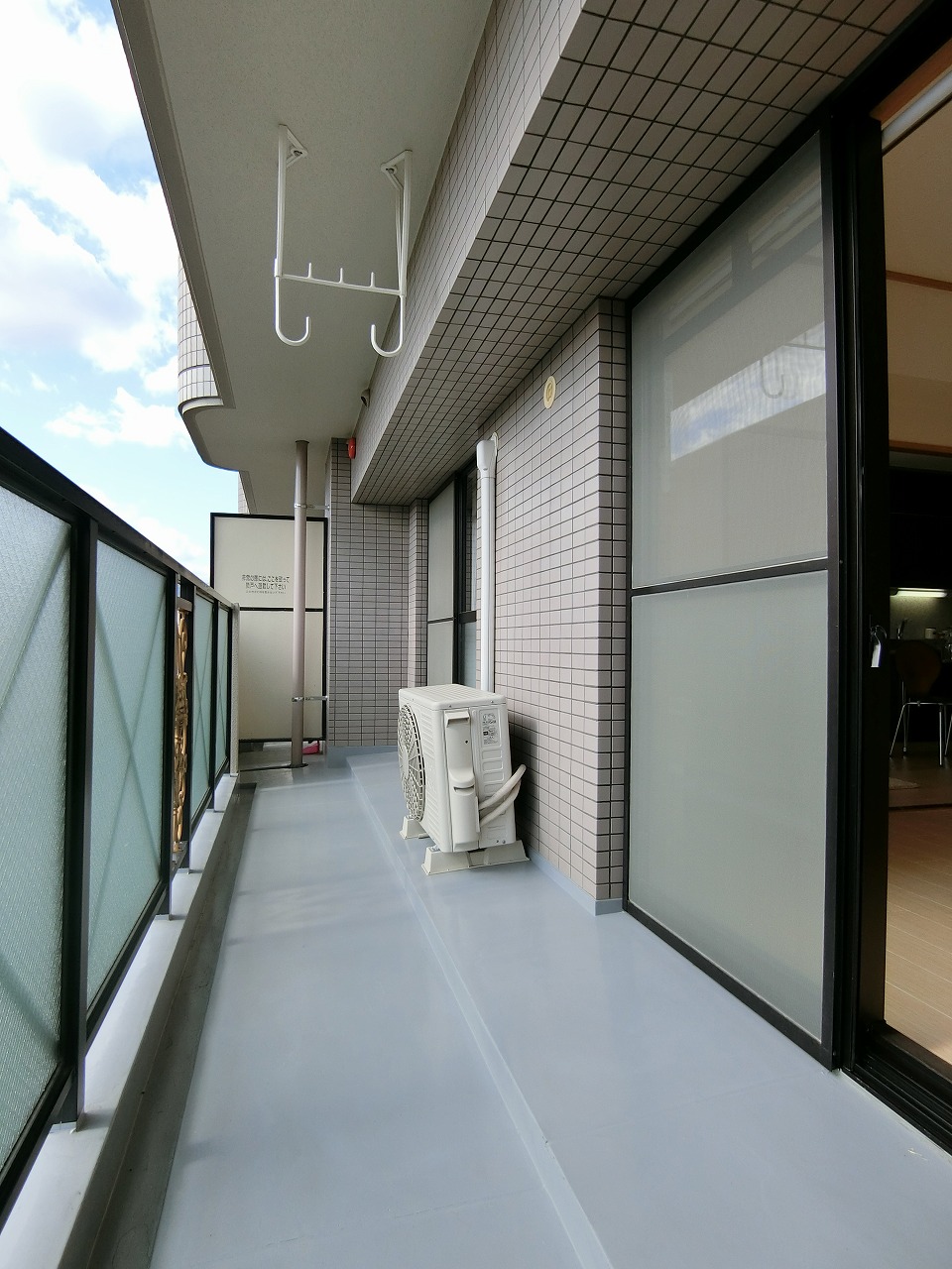 バルコニー　前回モデルルーム設置時の写真です。