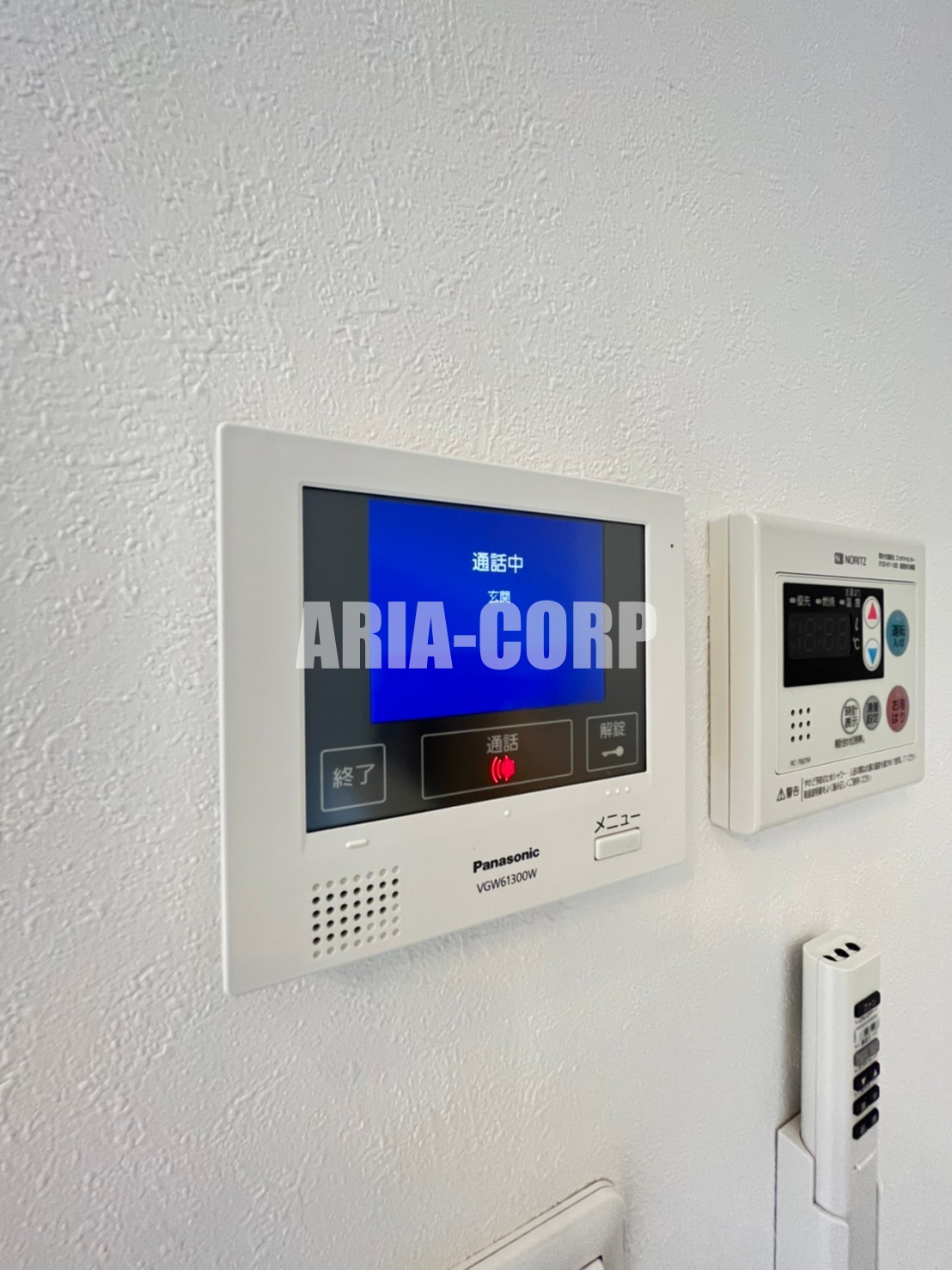 セキュリティ　録画機能付きTVモニターホンで外出時の訪問者も確認できます！