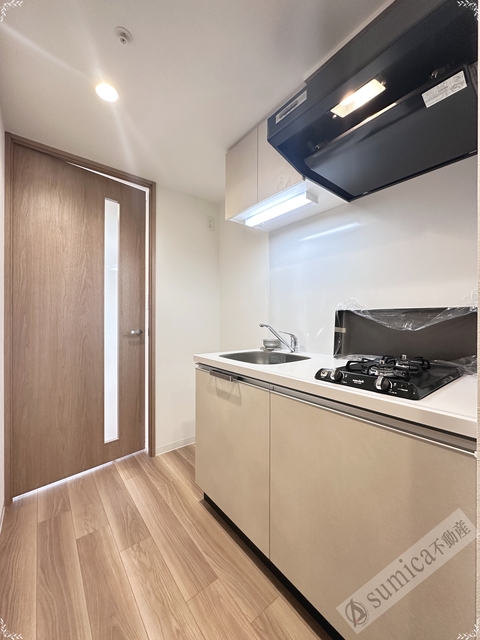 キッチン　ガス２口コンロ完備♪