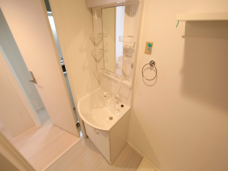 洗面設備　脱衣所　独立洗面台（シャンプードレッサー）洗濯機用意できます