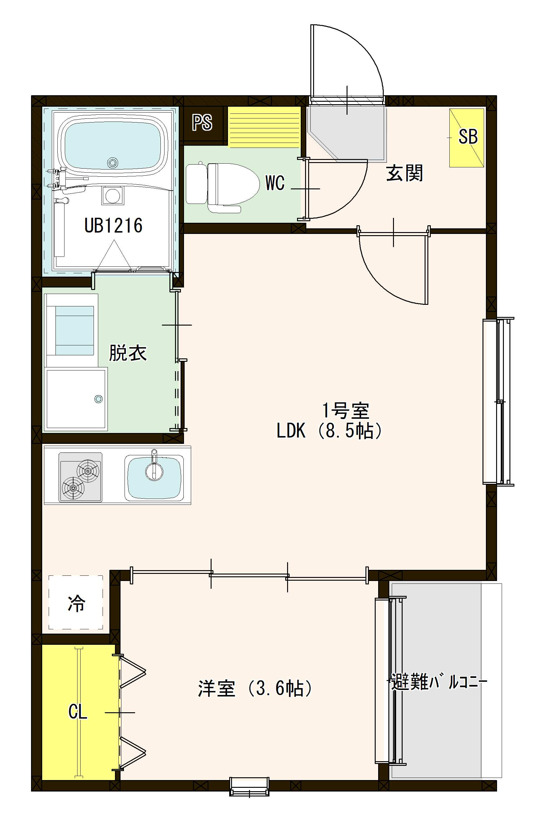 フォルトゥナ烏森町の間取り写真