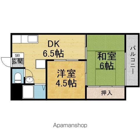 阪急宝塚線 曽根駅 徒歩5分 2階建 築62年の間取り写真