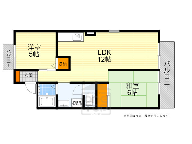 阪急千里線 北千里駅 バス乗車時間：5分 最寄りバス停で下車 徒歩3分 2階建 築42年の間取り写真