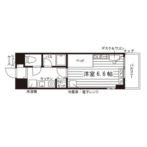 学生会館 フラッツ福岡1の間取り写真