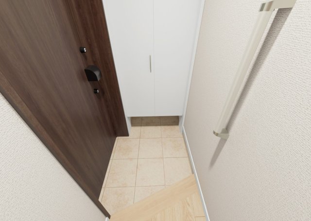 玄関　完成イメージパースです。現況優先です。