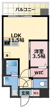 ＪＲ大阪環状線 芦原橋駅 徒歩2分 11階建 築1年の間取り写真