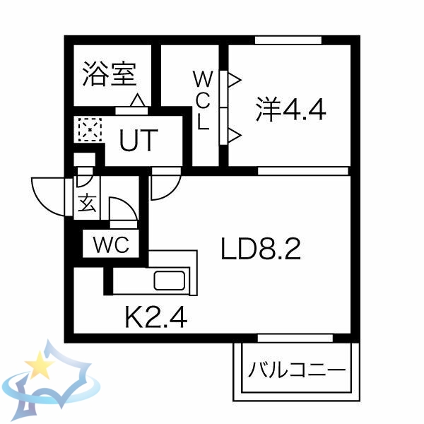 ソミューム八軒の間取り写真