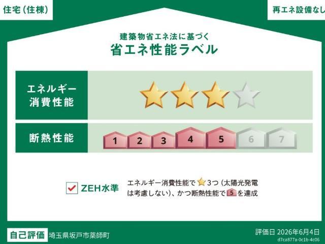 建物外観　省エネ性能ラベル