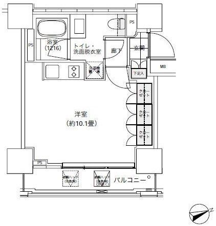 東京メトロ日比谷線 神谷町駅 徒歩7分 31階建 築20年の間取り写真