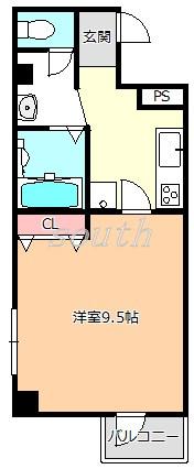 エスト勝山の間取り写真
