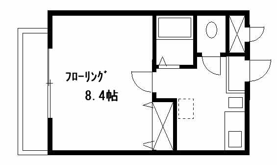 岡山市北区津島東のマンションの間取り