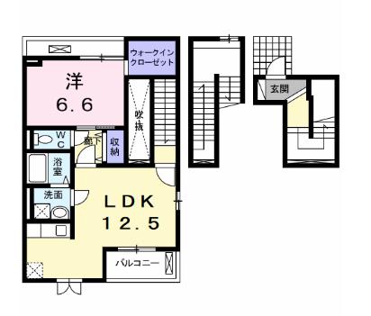 【名古屋市緑区池上台のアパートの間取り】