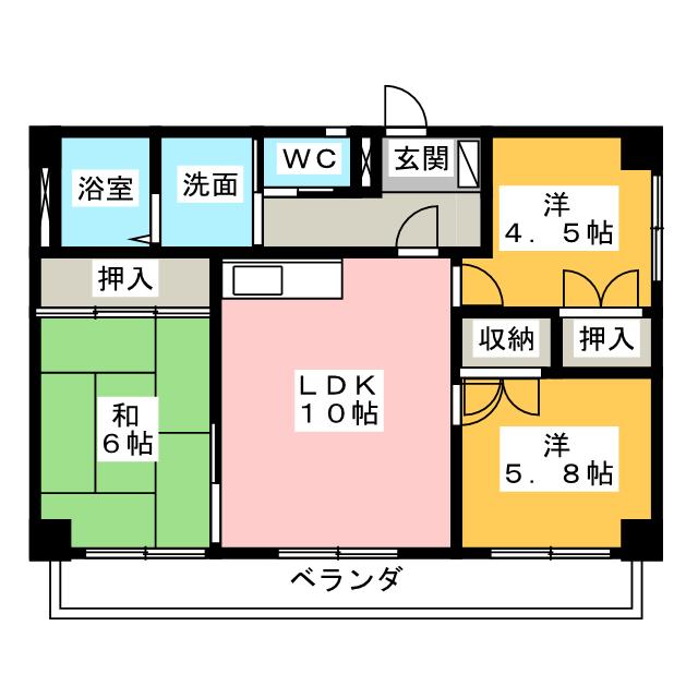 アーバン八楠の間取り