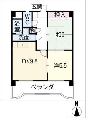 マンション　ベルエアの間取り