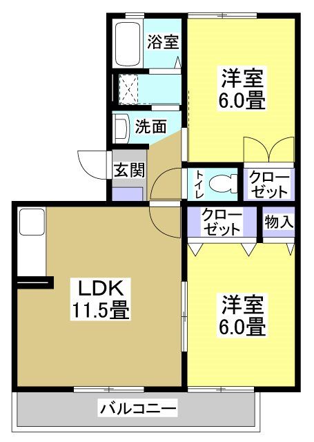 静岡県袋井市方丈６（アパート）の賃貸物件の間取り