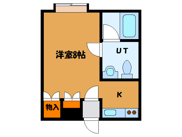 函館市上野町のアパートの間取り