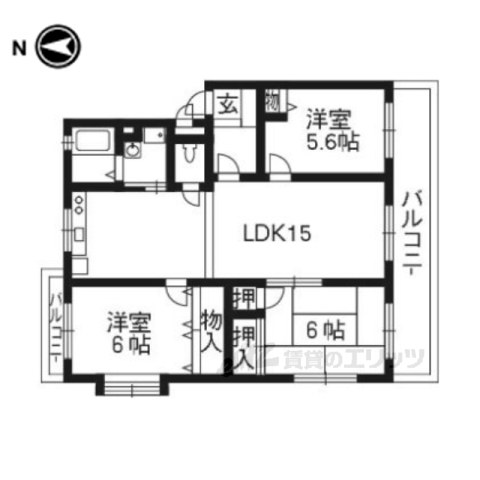 【グランドハイツ中川の間取り】