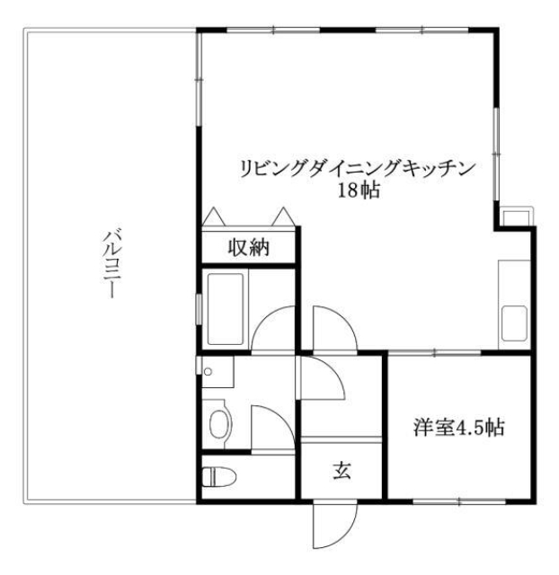 松山市一番町のマンションの間取り