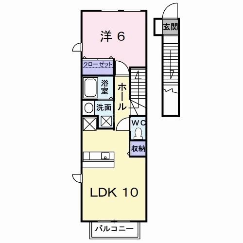 【北九州市小倉南区徳力新町のアパートの間取り】