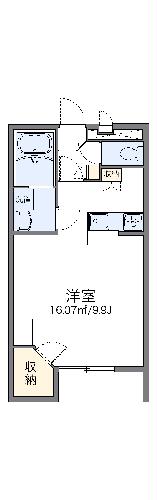 レオパレスメルベーユ廣　大川の間取り