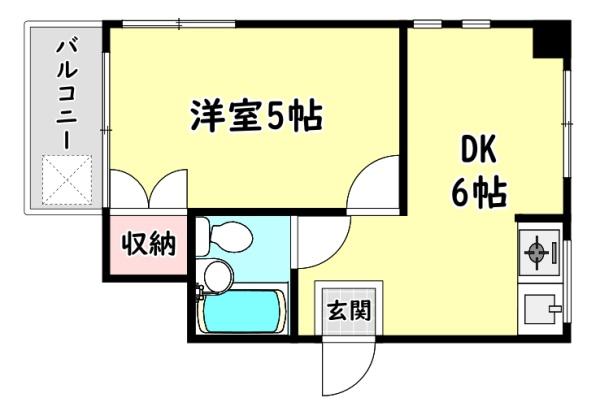 寝屋川市秦町のマンションの間取り