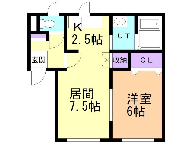 亀田郡七飯町大中山のアパートの間取り