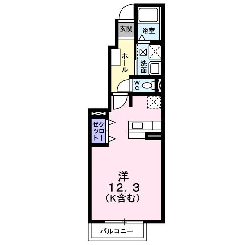 三原市明神のアパートの間取り