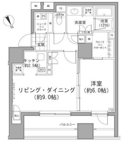 パークハビオ八丁堀の間取り