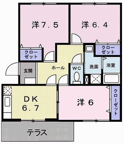 エクセル北条の間取り