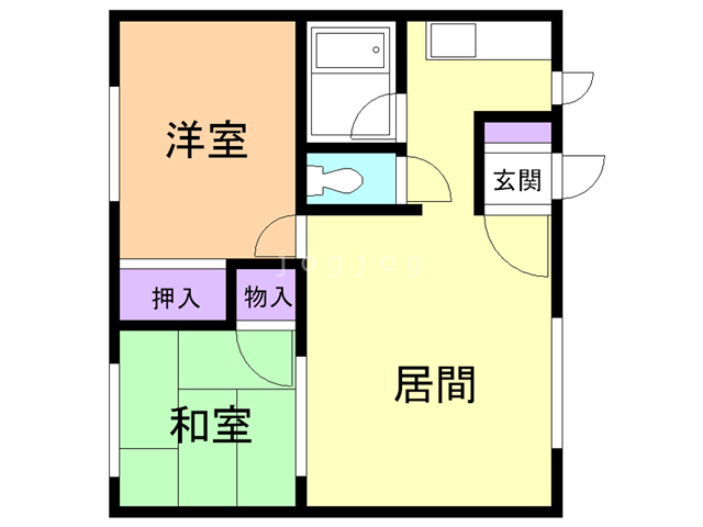 苫小牧市明野元町のアパートの間取り