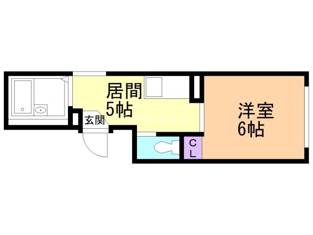 札幌市中央区北三条東のマンションの間取り