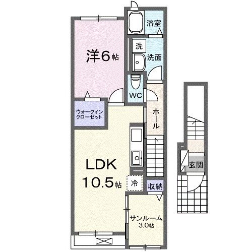 エテルノ木ノ本Ａの間取り