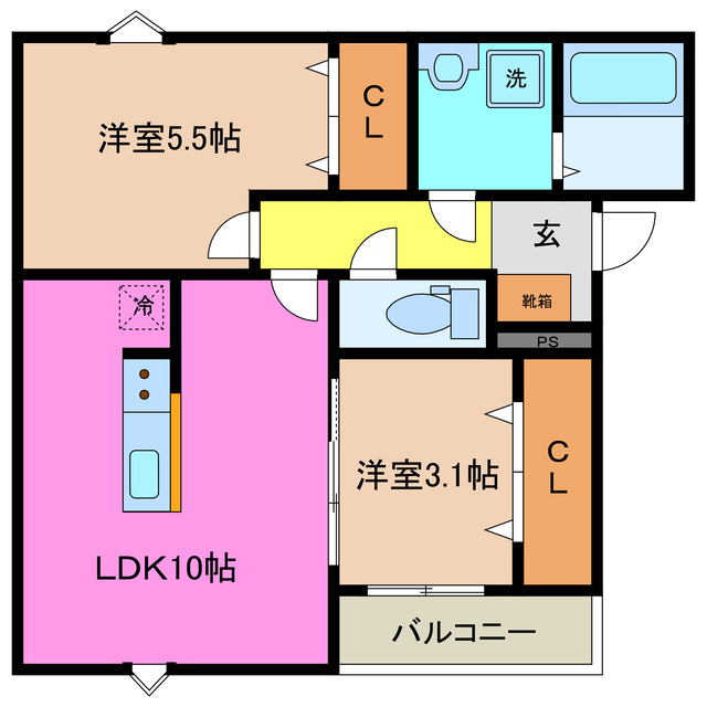 ＬＥＣＯＣＯＮ四日市IVの間取り